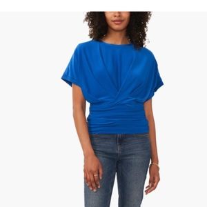 Vince Camuto Pleat Waistband Top - L